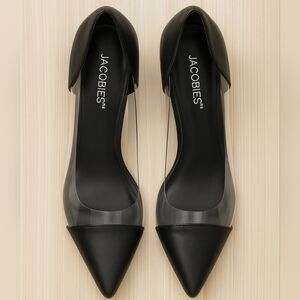 Jacob Women's Black and Clear Heels